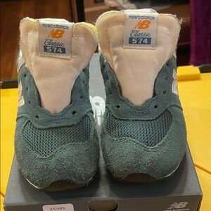 New Balance Kids 574 Teal Sneakers